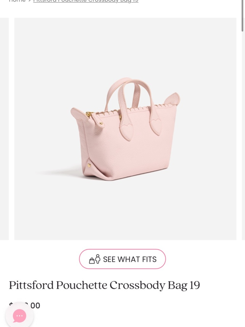 Stoney Clover Lane Pittsford Pouchette Crossbody Bag - Rose Pink Leather - Picture 6 of 7
